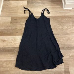 Tempo Paris Blue Linen Sun Dress
